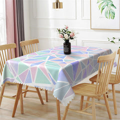 Lofaris Posh Colorful Geometric Triangle Pattern Tablecloth