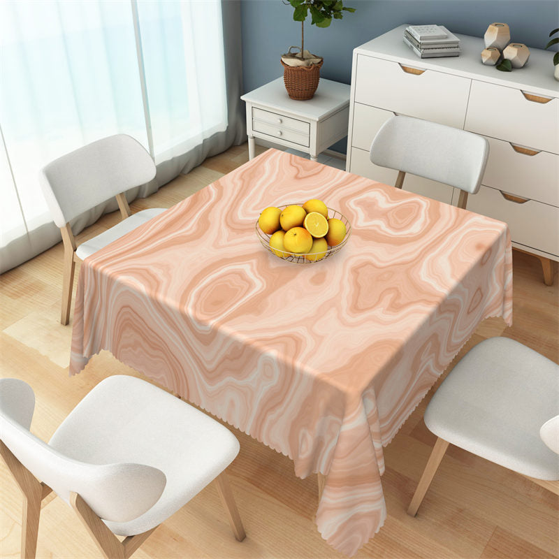 Lofaris Posh Flesh Pink Irregular Pattern Square Tablecloth