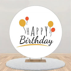 Lofaris Prange Red Balloon Simple Round Birthday Backdrop