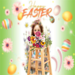 Lofaris Pretty Girl Floral Eggs Photography Easter Backdrop