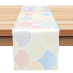 Lofaris Pretty Light Color Fish Scales Pattern Table Runner