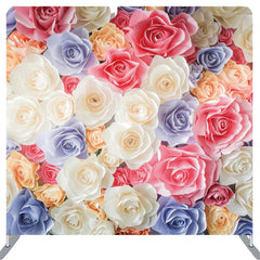 Lofaris Pretty Rainbow Color Floral Valentines Day Backdrop