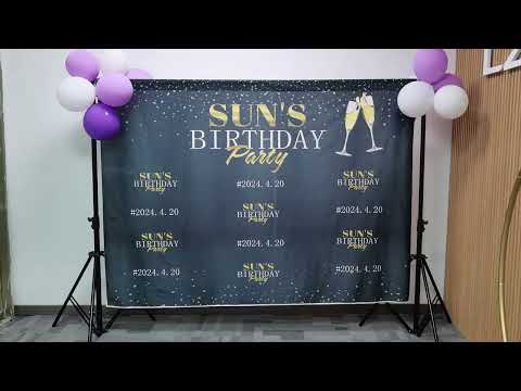 Lofaris Custom Step And Repeat Party Backdrop with Photo Text