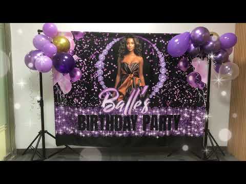 Custom Premium Polyester Party Backdrop with Photo Text