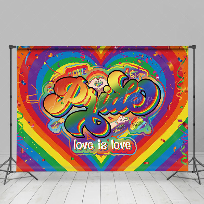 Lofaris Pride Love Is Rainbow Ribbons Dance Backdrop