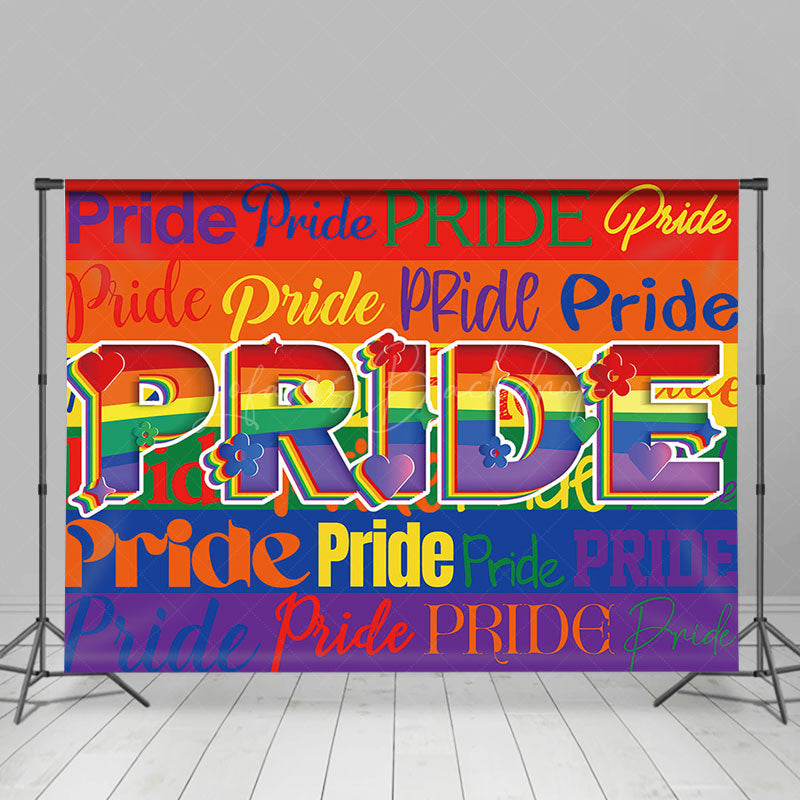 Lofaris Pride Repeat Colorful Rinbow Strip Dance Backdrop