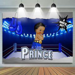 Lofaris Prince Knock Out Blue Prize Ring Baby Shower Backdrop