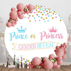 Lofaris Prince Or Princess Round Backdrop For Gender Reveal