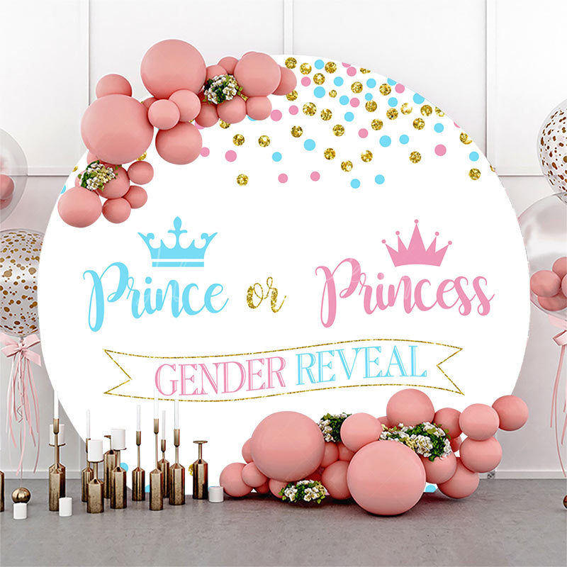 Lofaris Prince Or Princess Round Backdrop For Gender Reveal