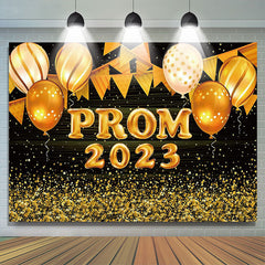 Lofaris Prom 2023 Gold Baooons Warm Light Flag Grad Backdrop