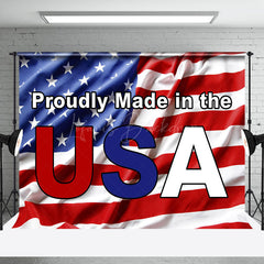 Lofaris Proudly Made In The Usa Flag Independence Day Backdrop