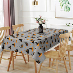 Lofaris Pumpkin And Castle Pattern Halloween Tablecloth