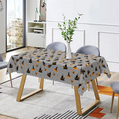 Lofaris Pumpkin And Castle Pattern Halloween Tablecloth