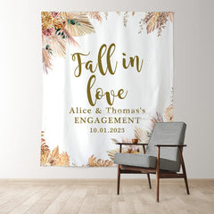 Lofaris Pumpkin Fall In Love Autumn Bridal Shower Backdrop