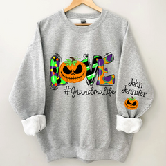 Lofaris Pumpkin Halloween Love Grandma Life And Kids CTH01 Sweatshirt