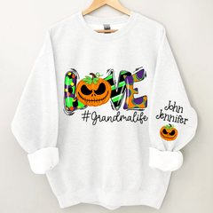 Lofaris Pumpkin Halloween Love Grandma Life And Kids CTH01 Sweatshirt