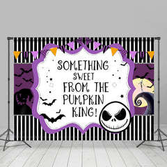 Lofaris Pumpkin King Black Stripe Nightmare Halloween Backdrop