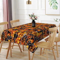 Lofaris Pumpkin Lantern Picture Pattern Halloween Tablecloth