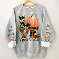 Lofaris Pumpkin Love Nana Life And Kids CTH01 Sweatshirt