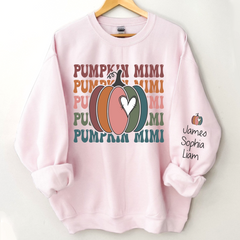 Lofaris Pumpkin Mimi Autumn Sweatshirt Custom & Kids Fall Grandma Gift TH