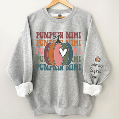 Lofaris Pumpkin Mimi Autumn Sweatshirt Custom & Kids Fall Grandma Gift TH