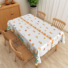 Lofaris Pumpkin Pattern Step And Repeat Rectangle Tablecloth