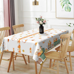 Lofaris Pumpkin Pattern Step And Repeat Rectangle Tablecloth