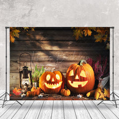 Lofaris Pumpkin Wooden Board Kerosene Lamp Autumn Backdrop