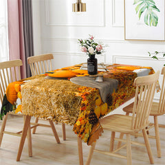 Lofaris Pumpkins Autumn Maples Chair Tablecloth For Decor