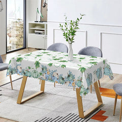 Lofaris Pumpkins Green Stems Leaves Tablecloth For Home Decor