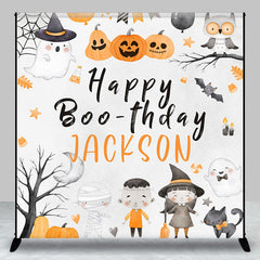 Lofaris Pumpkins Halloween Custom Happy Boothday Backdrop