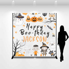 Lofaris Pumpkins Halloween Custom Happy Boothday Backdrop