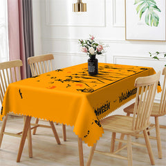 Lofaris Pumpkins Orange Ghost Tablecloth For Halloween Party