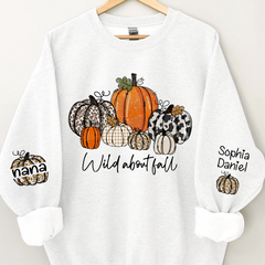 Lofaris Pumpkins Wild About Fall Customized Name Sweatshirt