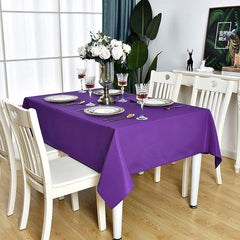 Lofaris Purple 150 GSM Polyester Banquet Rectangle Tablecloth