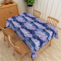 Lofaris Purple Blue Abstract Pattern Sparkling Tablecloth