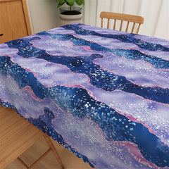 Lofaris Purple Blue Abstract Pattern Sparkling Tablecloth