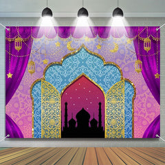 Lofaris Purple Curtain Mandala Door Palace Ramadan Backdrop