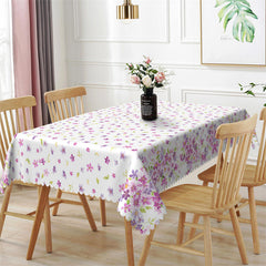 Lofaris Purple Floral Botanical Pattern Rectangle Tablecloth