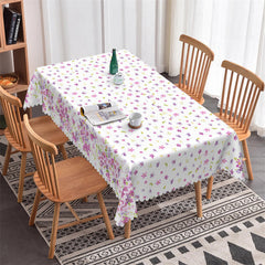 Lofaris Purple Floral Botanical Pattern Rectangle Tablecloth