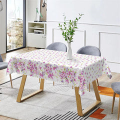 Lofaris Purple Floral Botanical Pattern Rectangle Tablecloth