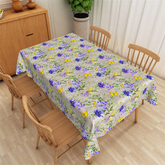 Lofaris Purple Flower Yellow Butterfly Picnic Tablecloth