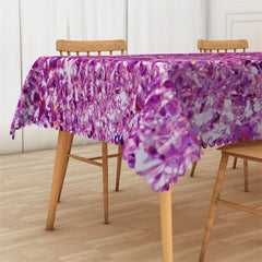 Lofaris Purple Glitter Diamond Pattern Tablecloth For Party