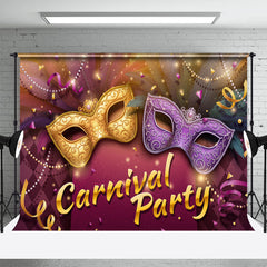 Lofaris Purple Gold Masks Masquerade Mardi Gras Carnival Party Backdrop