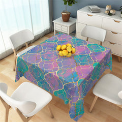 Lofaris Purple Green Moroccan Trellis Square Tablecloth