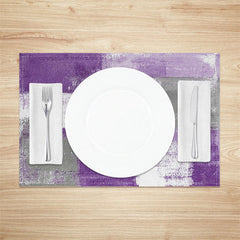 Lofaris Purple Grey White Mixed Vintage Set Of 4 Placemats