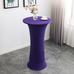 Lofaris Purple High Top Round Spandex Cocktail Tablecloths