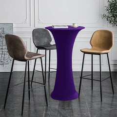 Lofaris Purple High Top Round Spandex Cocktail Tablecloths