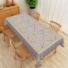 Lofaris Purple Lavender Flower Rustic Dining Room Tablecloth