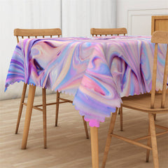 Lofaris Purple Pink Wave Artistical Rectangle Tablecloth